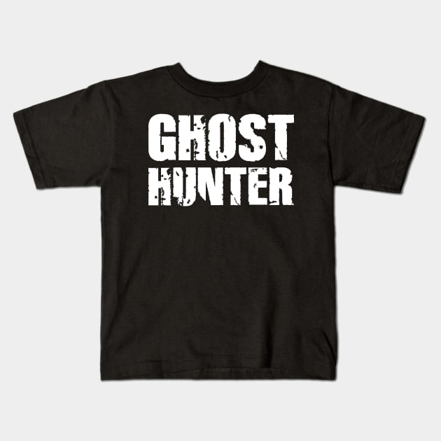 Ghost Hunter - Paranormal Investigator Spirit Hunting Retro Halloween Gift Idea Kids T-Shirt by PugSwagClothing